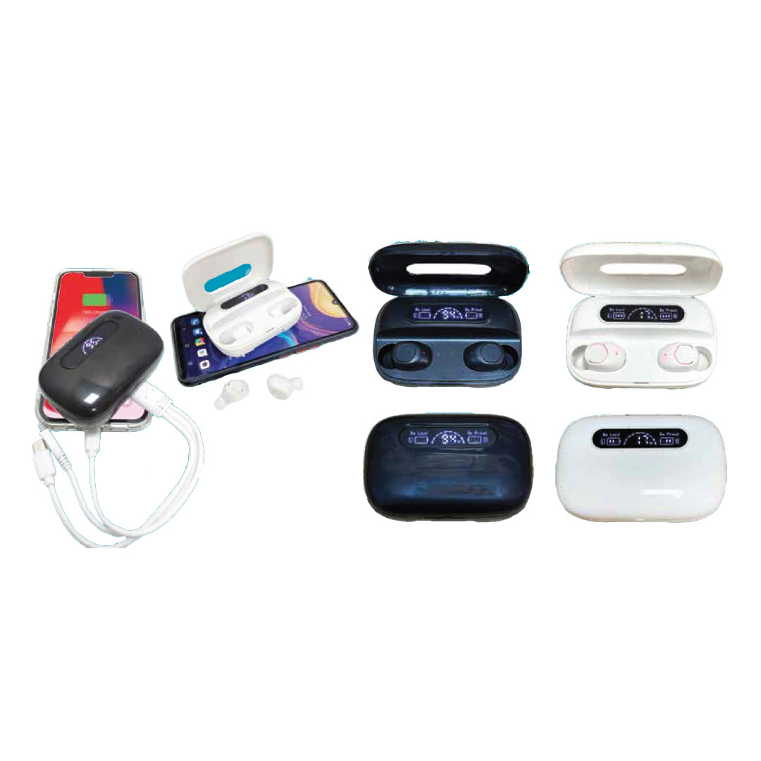 WIRELESS EARBUDS WITH POWERBANK