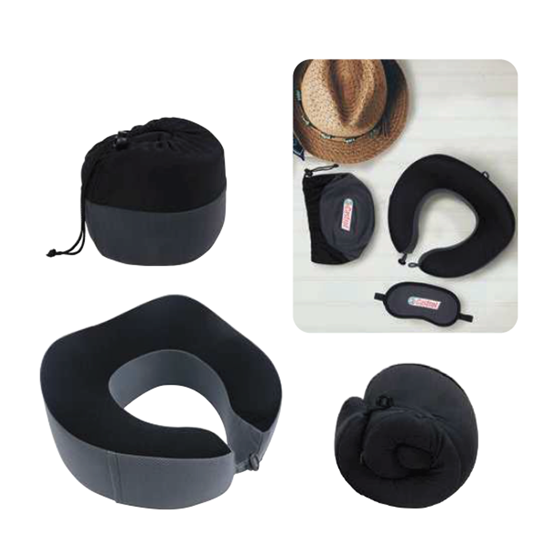 Set Consisting Of Neck Pillow & Eye Mask