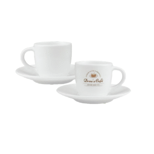White Ceramic Cup & Saucer