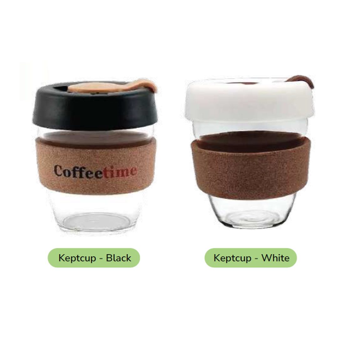 Glass mug with cork band